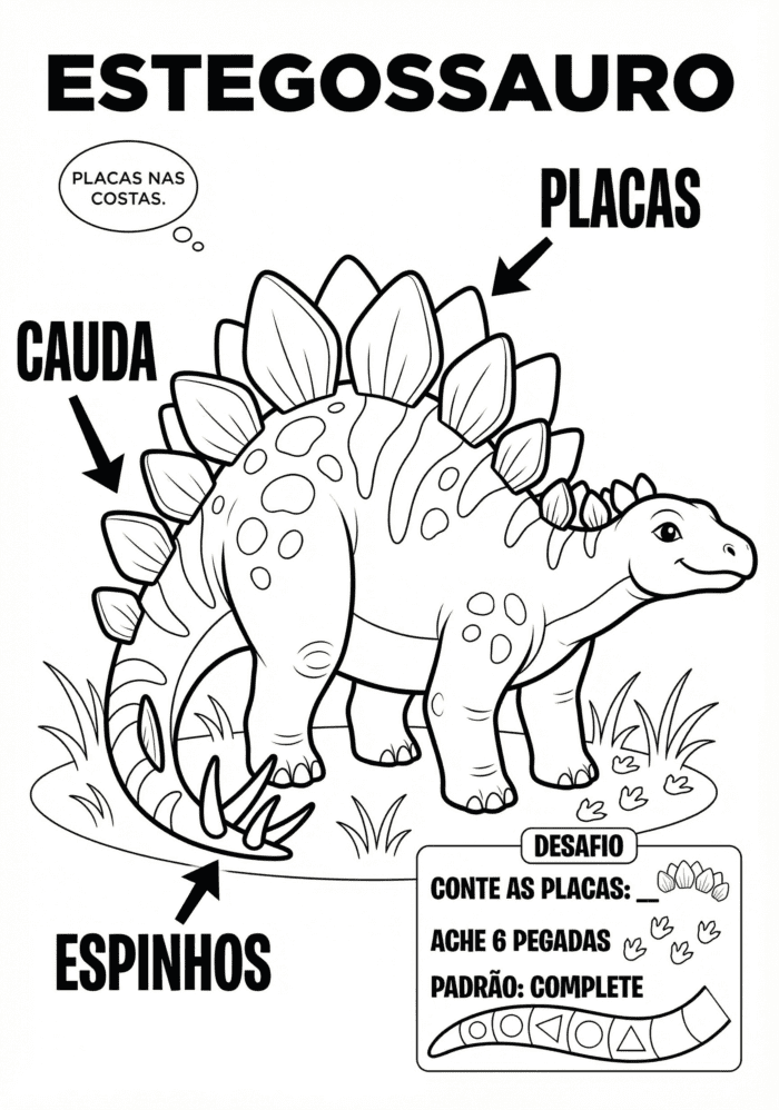 estegossauro para colorir