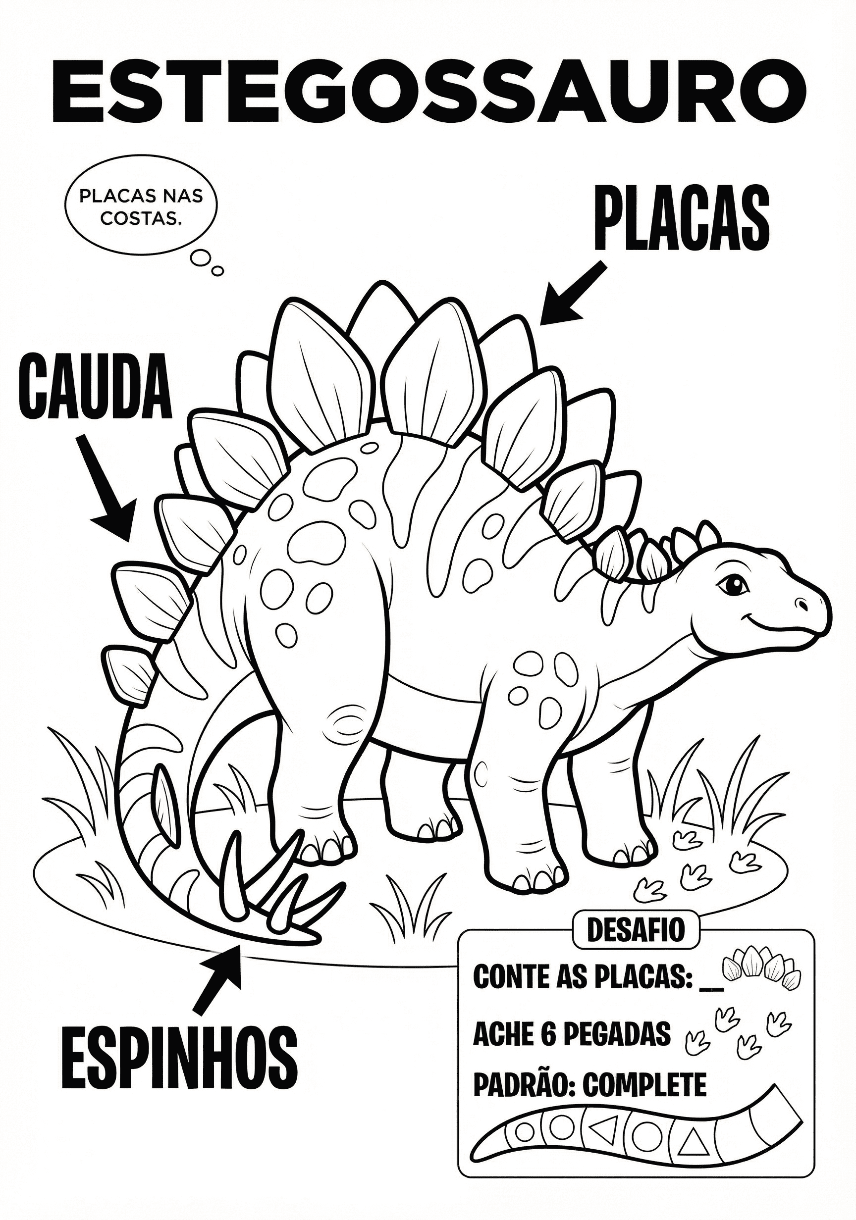 estegossauro para colorir estegossauro para colorir
