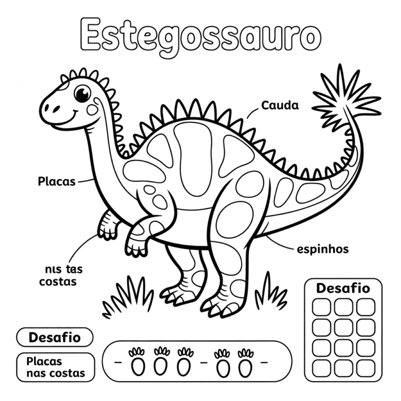 estegossauro para colorir