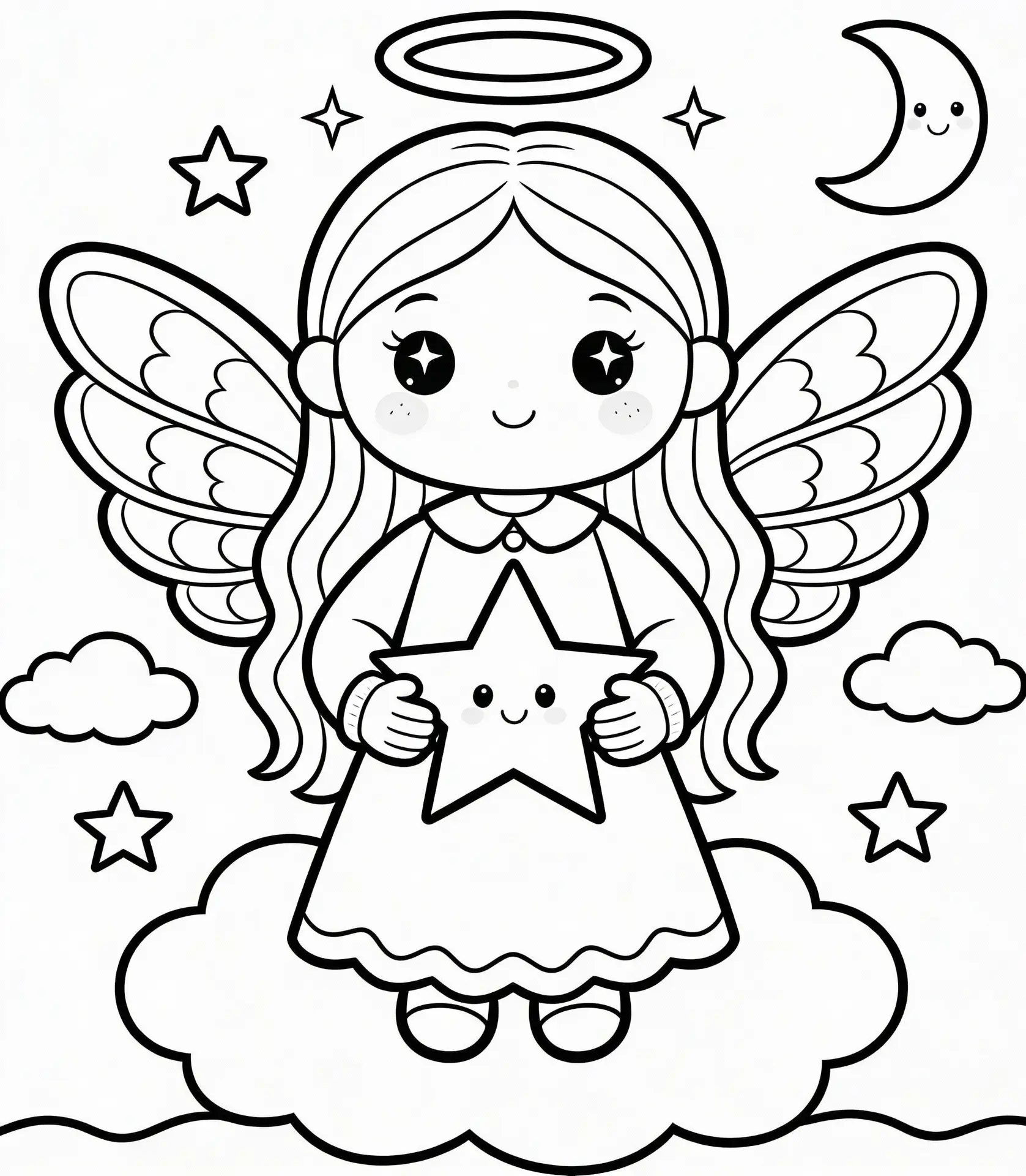 anjo de natal para colorir Anjo de Natal para Colorir