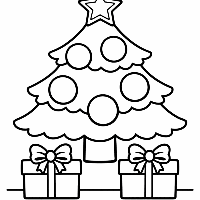 arvore de natal desenho facil